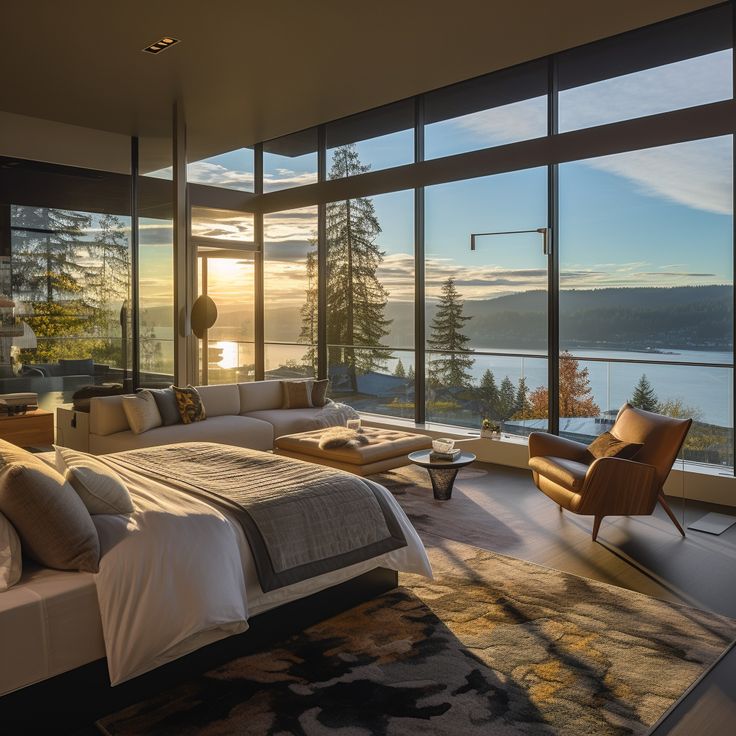 Cliffside Ocean Retreat stilvoller rückzugsort geschmackvolles schlafzimmer